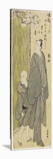 Listening to the Sound of Bouncing Ball (Matsumoto Koshiro IV), 1787-1795-Katsukawa Shuncho-Stretched Canvas