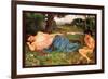 Listing to My Sweet Pipings-John William Waterhouse-Framed Premium Giclee Print