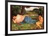 Listing to My Sweet Pipings-John William Waterhouse-Framed Premium Giclee Print