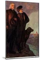 Liszt and Wagner walking-Adolf Karpellus-Mounted Giclee Print