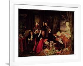 Liszt at the Piano, 1840-Josef Danhauser-Framed Giclee Print