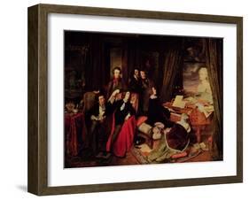 Liszt at the Piano, 1840-Josef Danhauser-Framed Giclee Print