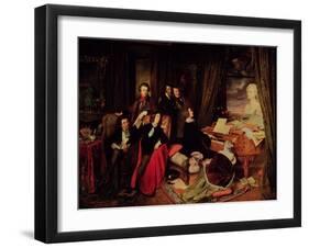 Liszt at the Piano, 1840-Josef Danhauser-Framed Giclee Print