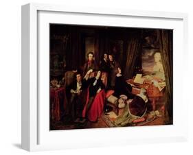 Liszt at the Piano, 1840-Josef Danhauser-Framed Giclee Print