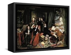 Liszt at the Piano-Josef Danhauser-Framed Stretched Canvas