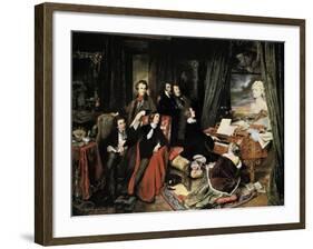 Liszt at the Piano-Josef Danhauser-Framed Art Print