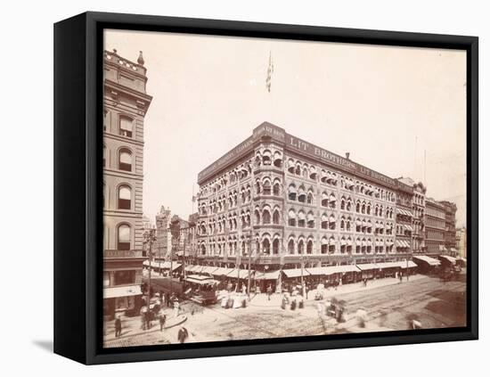 Lit Brothers, Market Street at 8th, Northeast Corner, 1898-null-Framed Stretched Canvas