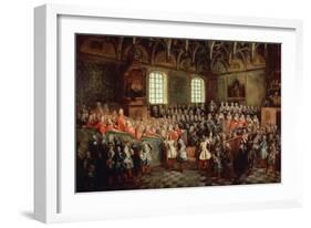 Lit De Justice - Réunion Du Parlement De Paris Le 22 Février 1723-Nicolas Lancret-Framed Giclee Print