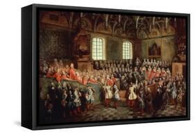 Lit De Justice - Réunion Du Parlement De Paris Le 22 Février 1723-Nicolas Lancret-Framed Stretched Canvas