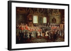 Lit De Justice - Réunion Du Parlement De Paris Le 22 Février 1723-Nicolas Lancret-Framed Giclee Print