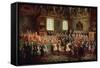 Lit De Justice - Réunion Du Parlement De Paris Le 22 Février 1723-Nicolas Lancret-Framed Stretched Canvas