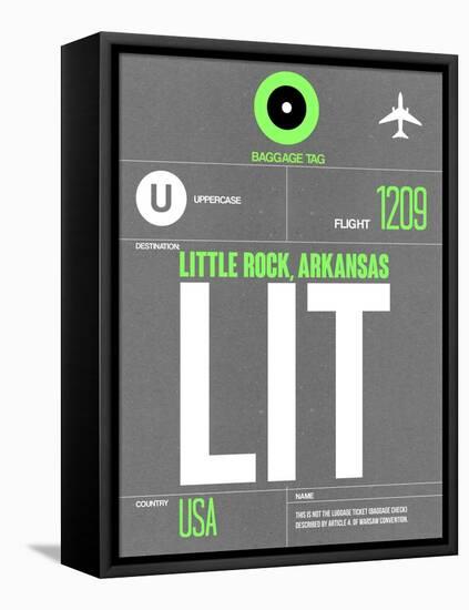 LIT Little Rock Luggage Tag II-NaxArt-Framed Stretched Canvas