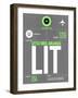LIT Little Rock Luggage Tag II-NaxArt-Framed Art Print