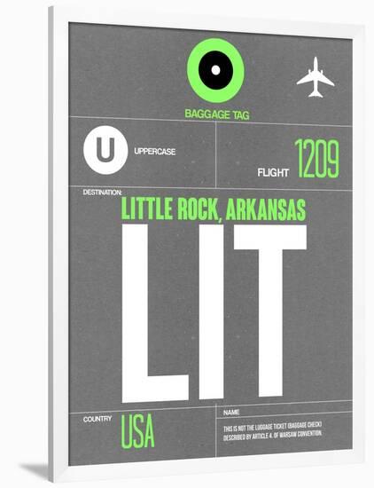 LIT Little Rock Luggage Tag II-NaxArt-Framed Art Print