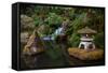 Lit Pagoda, Portland Japanese Garden, Portland, Oregon, USA, Pr-Michel Hersen-Framed Stretched Canvas