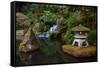 Lit Pagoda, Portland Japanese Garden, Portland, Oregon, USA, Pr-Michel Hersen-Framed Stretched Canvas