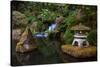 Lit Pagoda, Portland Japanese Garden, Portland, Oregon, USA, Pr-Michel Hersen-Stretched Canvas