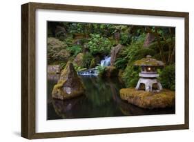 Lit Pagoda, Portland Japanese Garden, Portland, Oregon, USA, Pr-Michel Hersen-Framed Photographic Print