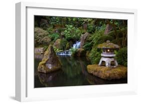 Lit Pagoda, Portland Japanese Garden, Portland, Oregon, USA, Pr-Michel Hersen-Framed Photographic Print