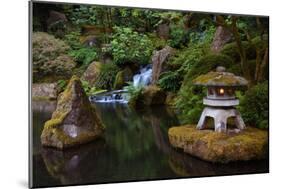 Lit Pagoda, Portland Japanese Garden, Portland, Oregon, USA, Pr-Michel Hersen-Mounted Photographic Print