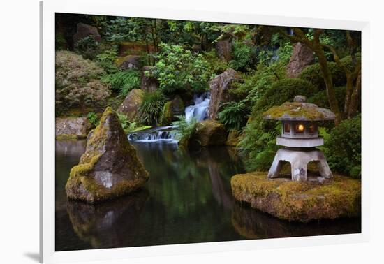 Lit Pagoda, Portland Japanese Garden, Portland, Oregon, USA, Pr-Michel Hersen-Framed Photographic Print