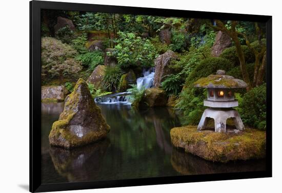 Lit Pagoda, Portland Japanese Garden, Portland, Oregon, USA, Pr-Michel Hersen-Framed Photographic Print