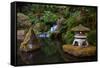 Lit Pagoda, Portland Japanese Garden, Portland, Oregon, USA, Pr-Michel Hersen-Framed Stretched Canvas