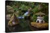 Lit Pagoda, Portland Japanese Garden, Portland, Oregon, USA, Pr-Michel Hersen-Stretched Canvas