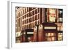 Lit Telephone Booth at Harrods, Knightsbridge, London, England-Walter Bibikow-Framed Photographic Print