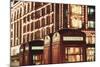 Lit Telephone Booth at Harrods, Knightsbridge, London, England-Walter Bibikow-Mounted Photographic Print