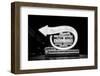 Lit Up Sign of El Rancho Vegas Advertising Milton Berle and Supporting Acts, Las Vegas, 1958-Allan Grant-Framed Photographic Print