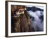 Literally Meaning Tiger's Nest, Taktsang, Built around Cave in Which Guru Padmasambava Meditated-Paul Harris-Framed Photographic Print