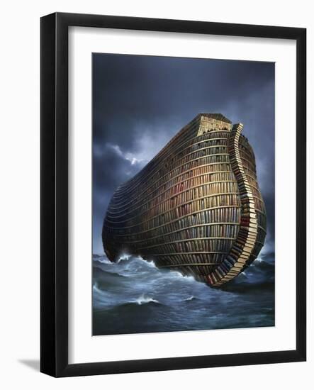 Literary Ark, Conceptual Artwork-SMETEK-Framed Photographic Print