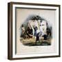 Literary Criticism, Caricature of Literary Critics Removing Passages from Books-Charles Joseph Travies De Villiers-Framed Giclee Print