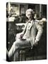 Literature: Samuel Clemens (Mark Twain, 1835-1910), American Writer in New York Visiting His Editor-null-Stretched Canvas