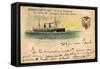 Litho American Line, Mail Steamer, S.S. St. Paul-null-Framed Stretched Canvas