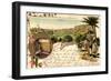 Litho Bethlehem Israel, Kaiserreise 1898, Kamele, Ort-null-Framed Giclee Print