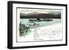 Litho Chiemsee, Dampfer Luitpold Mit Fraueninsel,Alpen-null-Framed Giclee Print