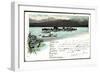 Litho Chiemsee, Dampfer Luitpold Mit Fraueninsel,Alpen-null-Framed Giclee Print