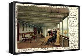 Litho Dampfer Pennsylvania Der Hapag, Promenadendeck-null-Framed Stretched Canvas