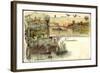 Litho Düsseldorf Kaiserswerth, Dampfer Prinz Heinrich-null-Framed Giclee Print