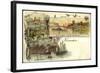 Litho Düsseldorf Kaiserswerth, Dampfer Prinz Heinrich-null-Framed Giclee Print