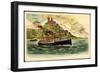 Litho Hamburg Altona Blankenese, Süllberg, Dampfer-null-Framed Giclee Print