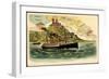 Litho Hamburg Altona Blankenese, Süllberg, Dampfer-null-Framed Giclee Print