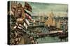 Litho Kiel, Kieler Woche, Prinz Heinrich V. Preussen-null-Stretched Canvas