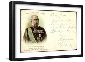 Litho König Albert Von Sachsen, 70Ster Geburtstag-null-Framed Giclee Print