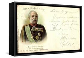 Litho König Albert Von Sachsen, 70Ster Geburtstag-null-Framed Stretched Canvas