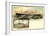 Litho Nordd. Lloyd, Bremerhaven,Dampfer Wilhelm D Große-null-Framed Giclee Print