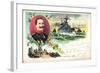 Litho Panzerschiff Brandenburg, Kaiser Wilhelm II-null-Framed Giclee Print