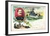 Litho Panzerschiff Brandenburg, Kaiser Wilhelm II-null-Framed Giclee Print